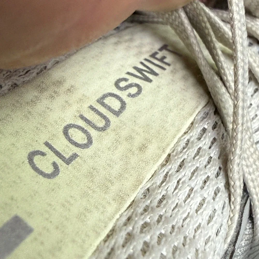On Cloudswift Running Shoes Mens 12 Gray Low Top Mesh Helion CloudTec Sneakers